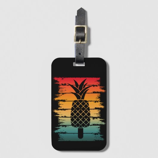 Étiquette À Bagage Goutte de Glace d'Ananas d'Été (Devant Vertical)