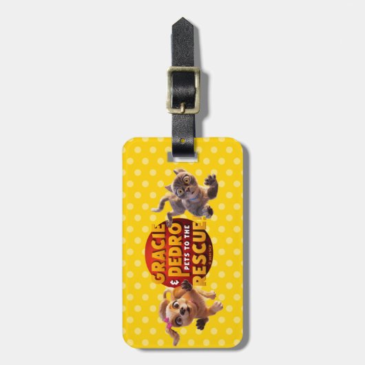 Étiquette À Bagage Gracie & Pedro Adventure Attend (Devant Vertical)