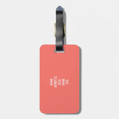 Étiquette À Bagage Graduation Coral Rose Or Voyage Aventure (Dos Vertical)