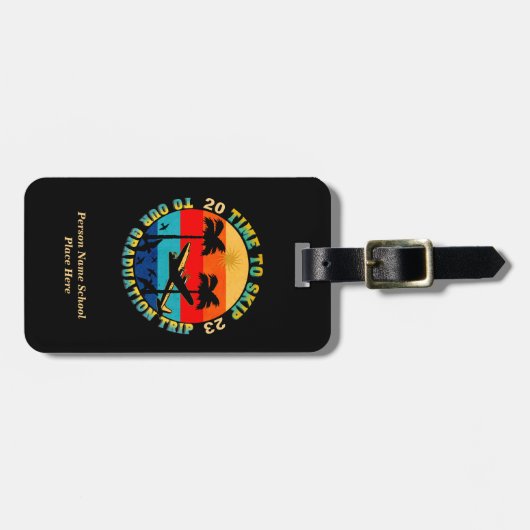 Étiquette À Bagage Graduation Graduation Senior Class Trip 2023 Perso (Devant horizontal)