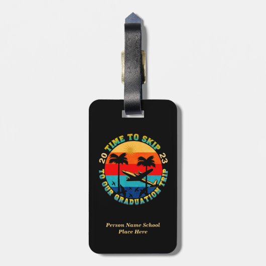 Étiquette À Bagage Graduation Graduation Senior Class Trip 2023 Perso (Dos Vertical)