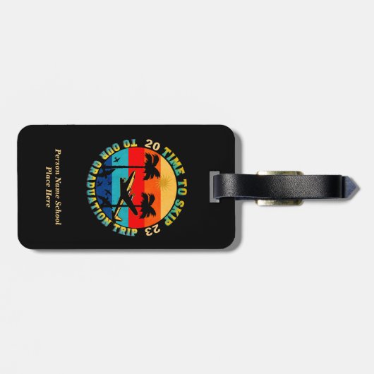 Étiquette À Bagage Graduation Graduation Senior Class Trip 2023 Perso (Dos horizontal)