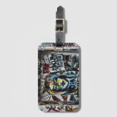 Étiquette À Bagage Graffiti Cool Moderne Urbain Art de rue (Devant Vertical)