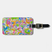 Étiquette À Bagage Graffiti de Neon - Art Abstrait (Devant horizontal)