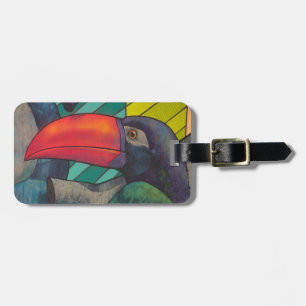 Étiquette À Bagage Graffiti Toucan coloré