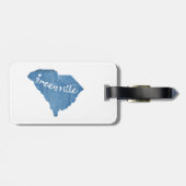 Étiquette À Bagage Grain de bois de la Caroline du Sud de Greenville (Dos horizontal)