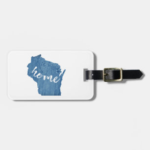 Étiquette À Bagage Grain de bois du Wisconsin chez soi