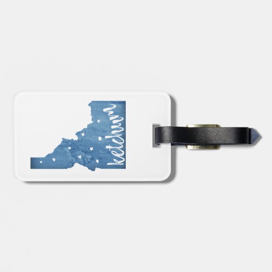 Étiquette À Bagage Grain de bois Ketchum Idaho (Dos horizontal)