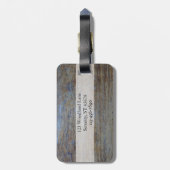 Étiquette À Bagage Grain en bois rustique personnalisé d'élans du nom (Dos Vertical)