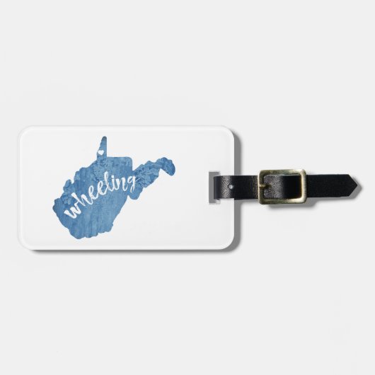 Étiquette À Bagage Grains de bois de Virginie occidentale (Devant horizontal)