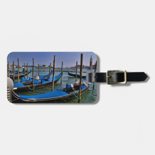Étiquette À Bagage Grand Canal avec des gondoles alignées