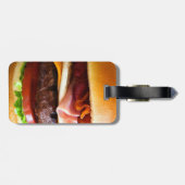Étiquette À Bagage Grand hamburger drôle (Dos horizontal)