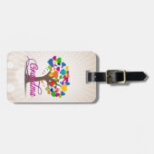 Étiquette À Bagage Grand-mère Arbre des Coeurs de vie (Devant horizontal)