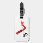 Étiquette À Bagage Grand Ouverture Célébration Ciseaux Couper le ruba (Devant Vertical)