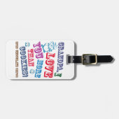 Étiquette À Bagage Grand-papa je t'aime plus que des biscuits ! (Devant horizontal)