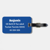 Étiquette À Bagage Grand requin blanc moyen dessin animé (Dos horizontal)