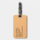 Étiquette À Bagage Grand Temple d'Abou Simbel - Ramses II - Egypte (Dos Vertical)