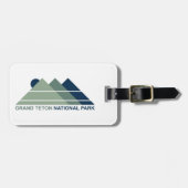 Étiquette À Bagage Grand Teton National Park Mountain Sun (Devant horizontal)