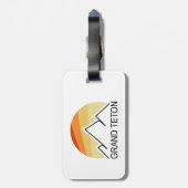 Étiquette À Bagage Grand Teton Wyoming Retro (Dos Vertical)