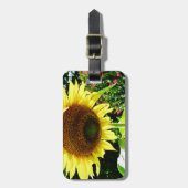 Étiquette À Bagage Grand tournesol jaune (Devant Vertical)
