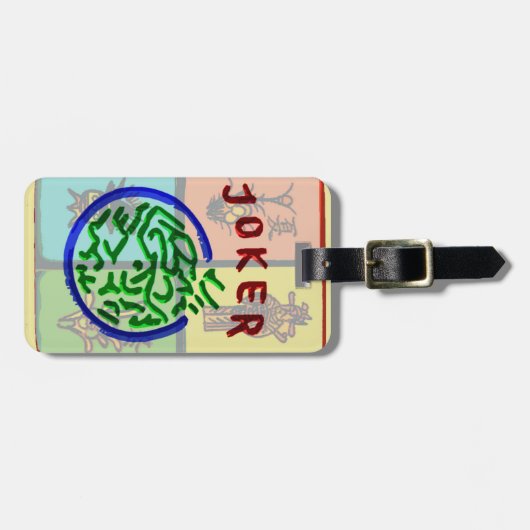 Étiquette À Bagage Grande étiquette de bagage de joker (Devant horizontal)