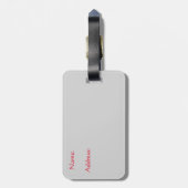 Étiquette À Bagage Grande étiquette de bagages coeur rouge (Dos Vertical)