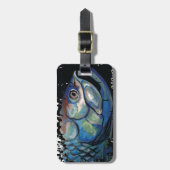 Étiquette À Bagage Grande tête bleue de tarpon de GCG Boca (Devant Vertical)