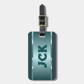 Étiquette À Bagage Grandes images texturées métalliques vertes (Devant Vertical)