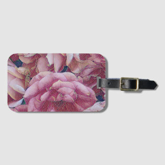Étiquette À Bagage Grandes roses de jardin