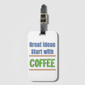 Étiquette À Bagage Grands idées commencent avec Coffee Sweatshirt (Devant Vertical)