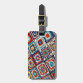 Étiquette À Bagage Granny Carré Crocheted Quilt (Devant Vertical)