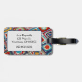 Étiquette À Bagage Granny Carré Crocheted Quilt (Dos horizontal)