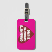 ÉTIQUETTE À BAGAGE GRANNY'S FAVORITE THING (Devant Vertical)