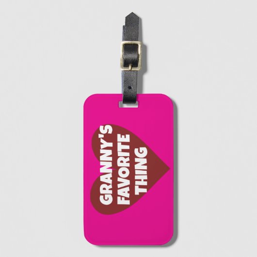 ÉTIQUETTE À BAGAGE GRANNY'S FAVORITE THING  (Devant Vertical)
