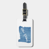 Étiquette À Bagage Grant Pass Grain de bois de l'Oregon (Devant Vertical)