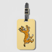 Étiquette À Bagage Graphique cool - Ibérique LYNX -Wildcats - Jaune (Devant Vertical)