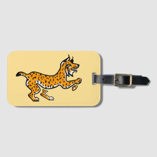 Étiquette À Bagage Graphique cool - Ibérique LYNX -Wildcats - Jaune
