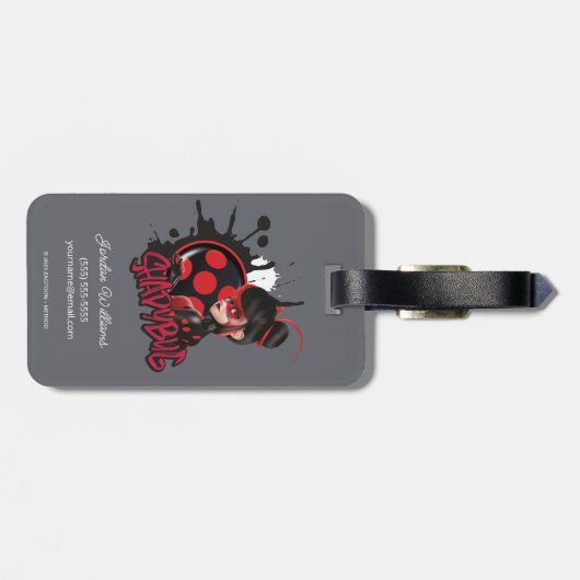 Étiquette À Bagage Graphique de caractères de Shadybug à revers Mirac (Dos horizontal)