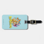 Étiquette À Bagage Graphique de la famille Pierrafeu et Roubles (Devant horizontal)