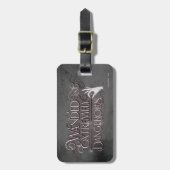 Étiquette À Bagage Graphique Débordé Et Extrêmement Dangereux - Blanc (Devant Vertical)