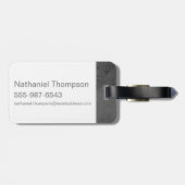 Étiquette À Bagage Graphique Débordé Et Extrêmement Dangereux - Blanc (Dos horizontal)