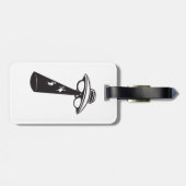 Étiquette À Bagage Graphique d'enlèvement d'ovni rétro Alien Sci-Fi (Dos horizontal)