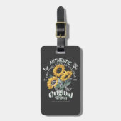 Étiquette À Bagage Graphique des tournesols et papillons (Devant Vertical)