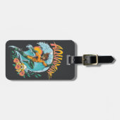 Étiquette À Bagage Graphique du Surf de levage Aquaman et Trident (Devant horizontal)