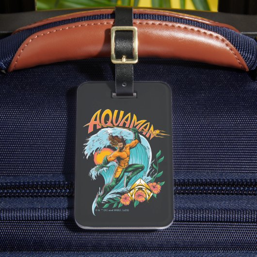 Étiquette À Bagage Graphique du Surf de levage Aquaman et Trident (Insitu Rectoal 2)