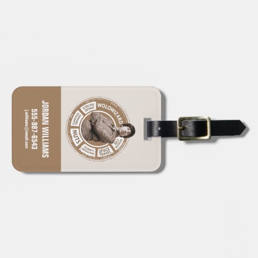 Étiquette À Bagage Graphique Howard Info (Devant horizontal)