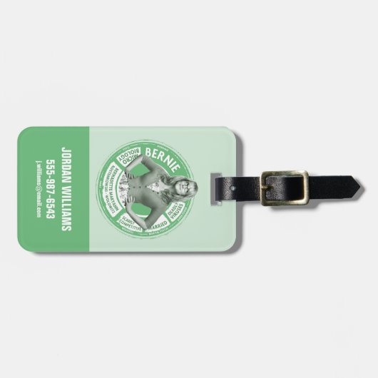 Étiquette À Bagage Graphique Info Bernadette (Devant horizontal)