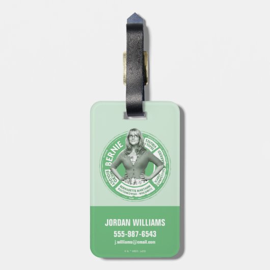 Étiquette À Bagage Graphique Info Bernadette (Dos Vertical)