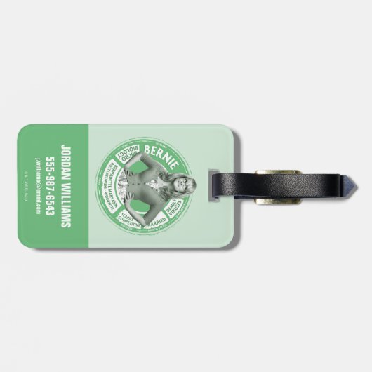 Étiquette À Bagage Graphique Info Bernadette (Dos horizontal)
