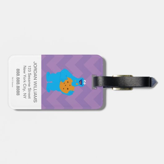 Étiquette À Bagage Graphique Monstre Cookie (Dos horizontal)